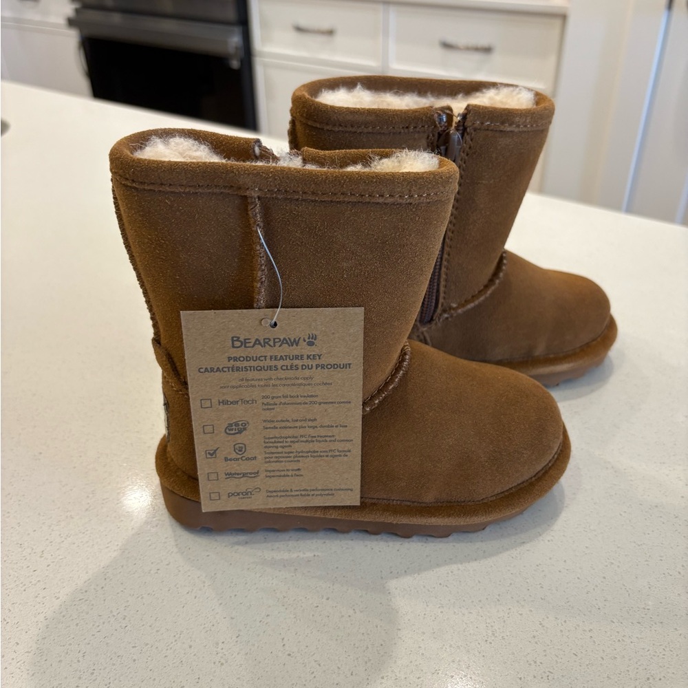 BearPaw Tan Suede Winter Boots